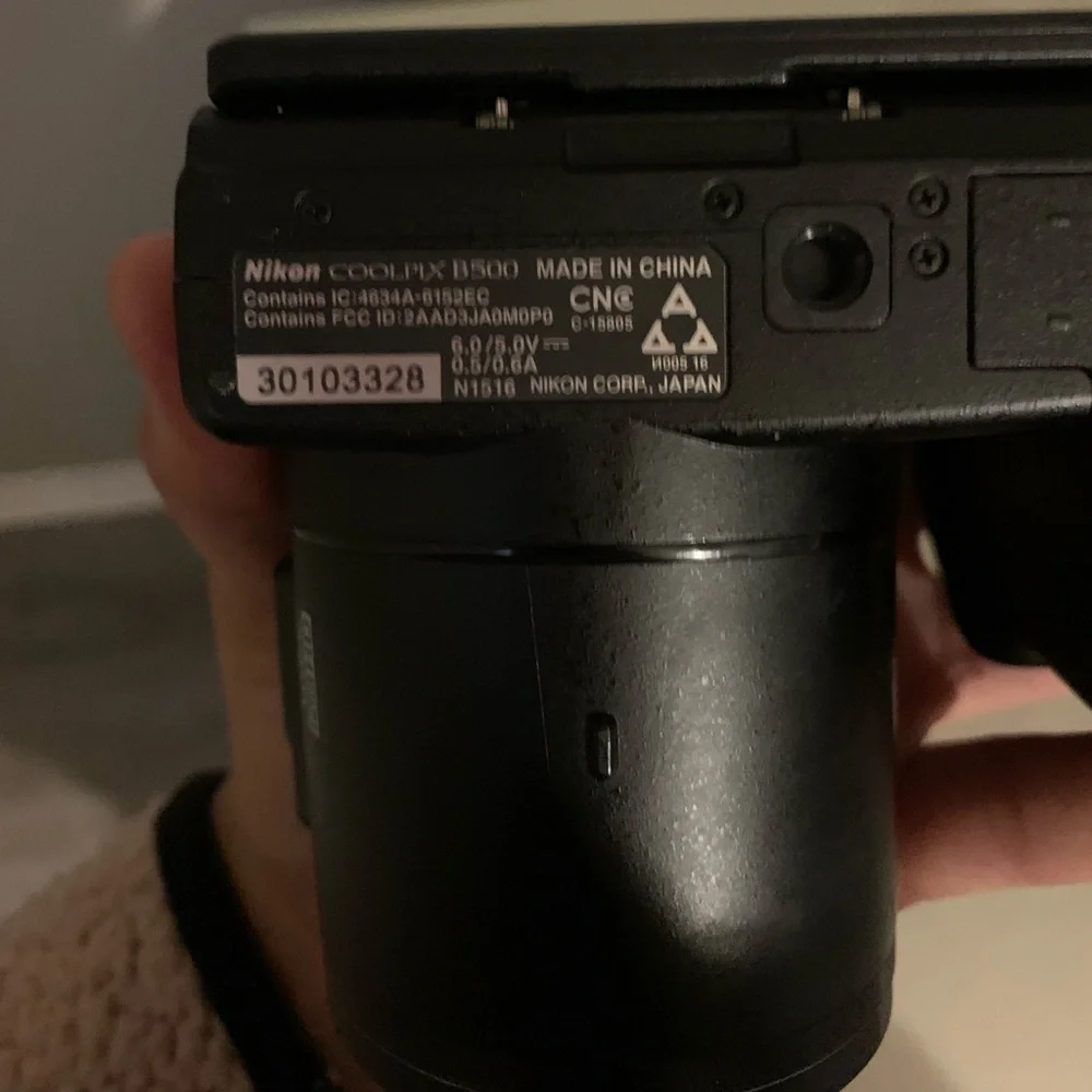 This is a Nikon Coolpix B500 in the color black